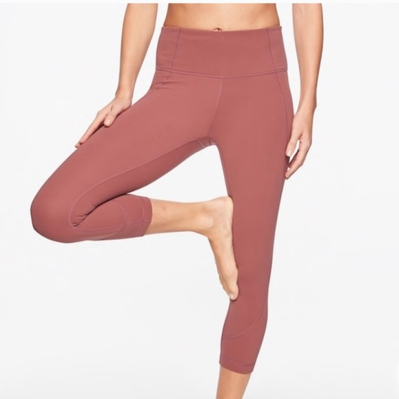 Athleta Pants - ATHLETA Salutation Carpis - burgundy color NWOT